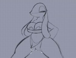 animated artesjsc big_ass big_breasts big_penis breasts bubble_butt cleavage female huge_ass huge_breasts huge_cock nipples penis pokemon pokemon_(species) sex snivy tagme thick_thighs wide_hips