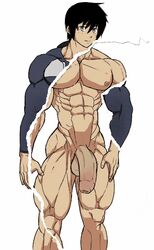 1boy abs animated big_balls big_penis clothes male male_only mlm4anemone muscle nipples nude original_character pecs penis shorts tagme testicles yaoi