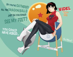 1girls boot_fetish boots deviantart deviantart_link dragon_ball dragon_ball_super female female_only foot_fetish foot_fetish_validation foot_fetish_with_legwear hairband high_heel_boots high_heels knee_boots leather_boots leggings lingerie long_boots looking_at_viewer milf older_female pantyhose talking_to_viewer tall_boots thighhighs thighs tumblr tumblr_username unknown_artist videl videl_(dragon_ball_super) videl_(short_hair) white_boots