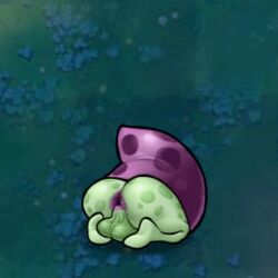 1boy animated anus ass balls femboy hiding male male_only nude plants_vs_zombies scaredy-shroom_(pvz) tagme waneczka228 what