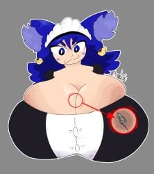 2026 aaanarkia ambiguous_gender anon between_breasts big_breasts blue_eyes blue_hair breast_smother breasts brick_(aaanarkia) cat_ears cat_girl catgirl cleavage cleavage_cutout giant_breasts giantess gigantic_breasts huge_breasts hyper hyper_breasts macro macro_female maid maid_headdress maid_outfit maid_uniform massive_breasts micro micro_between_breasts squished trapped_between_breasts trapped_in_breasts zoom_layer