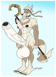 2024 5_toes abs anthro athletic athletic_anthro athletic_male balls beard big_balls big_muscles big_pecs big_penis cane eyewear facial_hair feet foreskin fur furry_tail genitals glans goggles gun hair hi_res huge_balls huge_penis hyper hyper_genitalia hyper_penis male mammal manly mask mostly_nude muscular nipples otto_van_cooper pecs penis pinup pointy_ears pose procyonid pubes raccoon ranged_weapon rifle rxq signature simple_background sly_cooper_(series) small_waist smile snout solo sony_corporation sony_interactive_entertainment sucker_punch_productions tail toes vein veiny_penis weapon white_beard white_body white_facial_hair white_fur white_hair yellow_eyes