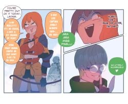 fire_emblem fire_emblem:_three_houses glasses green_hair ignatz_victor leonie_pinelli maledom red_hair talking_to_another thiccwithaq