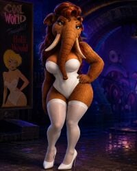 ai_generated anthro blue_sky_studios cool_world curvy ellie_(ice_age) eyewear heels holli_would_(cosplay) huge_breasts ice_age:_collision_course ice_age:_the_meltdown ice_age_(film) ice_age_(series) ice_age_dawn_of_the_dinosaurs imminent_sex juicy_thighs mammoth mature_female milf milfification mommy mommy_kink pantyhose playboy_outfit plump pole sitting skirt thick_arms thick_thighs voluptuous voluptuous_female voluptuous_milf white_stockings