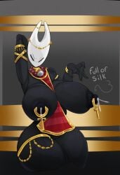 big_breasts breasts clothing curvy curvy_figure female hornet_(hollow_knight) lactating lactation lactation_without_expressing mapuliart pierced_nipples piercing silksong solo sweat sweatdrop sweating sweaty sweaty_body tagme text thick_thighs thighs unusual_bodily_fluids