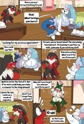 2026 2_horns absurd_res animal_genitalia animal_noises animal_noises_while_talking anthro areola balls big_breasts biped black_body black_fur black_nose blue_body blue_eyes breasts brown_body brown_fur cheek_tuft claws cleavage clothed clothing cloven_hooves comic crossover dialogue digitigrade duo english_text facial_tuft female finger_claws fuf fur generation_7_pokemon generation_9_pokemon genitals grey_hair group hair half-closed_eyes heart_symbol hi_res hooves horn humanoid_genitalia humanoid_vulva incineram inside legless long_hair long_horn looking_at_another male meowscarada mermaid_tail multicolored_body narrowed_eyes neck_tuft nintendo nipples nude open_mouth pal_(species) palworld pocketpair pokemon pokemon_(species) primarina purring red_body red_fur sheath speech_bubble standing tan_body tan_fur teeth text tongue trio tuft two_tone_body unguligrade vulva white_body