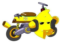 2026 aliasing bicycle biker bodily_fluids clothing digital_media_(artwork) jacket luma male mario_bros mario_kart nintendo slem solo super_mario_galaxy sweat topwear vehicle yellow_body