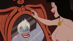big_breasts breasts disney disney_villains edit female gan_(artist) light-skinned_female light_skin mirror necklace nipples nude reflection screenshot screenshot_edit smile solo the_little_mermaid the_little_mermaid_(1989_film) topless ursula_(the_little_mermaid) vanessa_(the_little_mermaid)