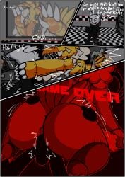 comic dialogue femdom five_nights_at_freddy's five_nights_at_freddy's_4 five_nights_at_frickbears five_nights_at_frickbears_3 fnaf hetero nightmare_chica nightmare_chica_(fnaf) straight