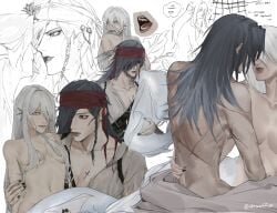 athletic athletic_female ceto_(path_to_nowhere) female female_focus female_only implied_sex larger_female long_hair mermaid muscular muscular_back muscular_female naked naked_female nude nude_female original original_character path_to_nowhere self_insert shorter_female smaller_female suggestive taller_female tumblr yuri