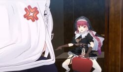 erodere hololive hololive_japan houshou_marine houshou_marine_(nun) lewdtuber nun vtuber