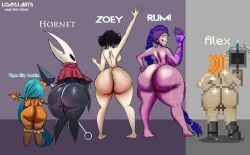 alex_(minecraft) ass_chart cookie_run cookie_run_kingdom hollow_knight:_silksong hornet_(hollow_knight) kpop_demon_hunters long_hair loyah_arts_(artist) minecraft rumi_(kpop_demon_hunters) tiger_lily_cookie zoey_(kpop_demon_hunters)_(cosplay)