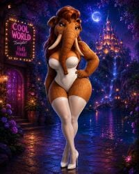 ai_generated anthro blue_sky_studios cabaret cool_world curvy dancing ellie_(ice_age) eyewear heels holli_would_(cosplay) huge_breasts ice_age:_collision_course ice_age:_the_meltdown ice_age_(film) ice_age_(series) ice_age_dawn_of_the_dinosaurs imminent_sex juicy_thighs mammoth mature_female milf milfification mommy mommy_kink pantyhose playboy_outfit plump pole sitting skirt thick_arms thick_thighs voluptuous voluptuous_female voluptuous_milf white_stockings