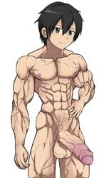 1boy abs big_balls big_penis kirigaya_kazuto kirito male male_only mlm4anemone muscle nipples nude pecs penis sword_art_online tagme testicles yaoi