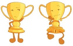 1boy cuntboy inanimate_insanity male object_shows pussy seductive seductive_look seductive_pose seductive_smile sweat trophy_(ii)