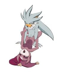 anthro australian_possum blush breasts claws clothing duo eulipotyphlan female from_front_position fur grey_body grey_fur hat hat_only headgear headgear_only headwear headwear_only hedgehog hi_res lying male male/female mammal marsupial missionary_position mostly_nude multicolored_body muscular muscular_male on_back penetration perigee_the_sun_glider petaurid pink_body pink_eyes sega sex silver_the_hedgehog sonic_the_hedgehog_(series) sugar_glider two_tone_body vaginal vaginal_penetration wsora yellow_eyes