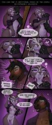 absurd_res anatomically_correct anatomically_correct_genitalia anatomically_correct_penis animal_genitalia animal_penis anthro big_penis biped bodily_fluids breast_play breasts clothing comic comic_panel dialogue disney duo english_text equid equine equine_genitalia equine_penis erection female female_anthro genital_fluids genitals hi_res horse judy_hopps lagomorph larger_male leporid male male/female male_anthro mammal medial_ring penis precum rabbit sex sheath silgiriya_mantsugosi size_difference smaller_female text titfuck vein veiny_penis zootopia
