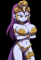 1girl 1girls angry arms_crossed b big_breasts bikini_armor breasts female female_only golden_bikini metal_bikini revealing_clothes risky_boots sexy shantae shantae_and_the_pirate's_curse skimpy_clothes solo solo_female wayforward