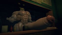 1boy 3d big_ass big_pecs big_penis five_nights_at_freddy's hyper_muscles hyper_penis male male_only muscular muscular_male self_upload solo spring_bonnie_(fnaf) veiny vrchat vrchat_avatar