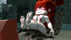 1girls 3d 3d_animation animated barefoot casual casual_nudity closed_eyes completely_nude completely_nude_female female female_only friday_night_funkin full_body girlfriend_(friday_night_funkin) long_hair naked naked_female nude nude_female open_mouth open_smile relaxing smile solo solo_female sunglasses tagme video