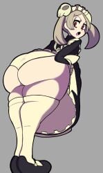 ass_focus bloody_marie dress dress_lift huge_ass hummerh194 maid_headdress maid_outfit panties red_eyes skull skullgirls twintails