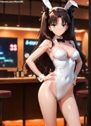 1girls 2d ai_generated areolae armpit bare_arms bare_legs bare_shoulders belly big_breasts black_hair brown_hair bunny_ears bunny_girl bunnysuit chest cleavage curvy curvy_figure cute cute_face detailed eyelashes eyeshadow fate/grand_order fate/stay_night fate_(series) female female_only fit fit_female focus hair hair_highlights high_quality legs light-skinned_female light_skin lips lipstick makeup mascara medium_breasts nero100 pale-skinned_female pale_skin perky_breasts playboy_bunny posing seductive seductive_look sexy_pose skinny skinny_female stable_diffusion tagme teen teen_girl teenage teenage_female teenage_girl thighs thin_waist tohsaka_rin twintails