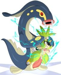 belly_button clenched_teeth crossover cum ear_piercing eelektross electricity game_freak generation_5_pokemon glitchlord8391 gloves just_the_tip lifting_person mobian_(species) nude nude_female penetration pokemon pokemon_(species) pokephilia pubic_hair punk punk_girl punk_hair sega shoes shortstack size_difference surge_the_tenrec thick_thighs thighs
