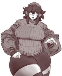 auburn_hair big_breasts blush breasts chubby_female cute dumb_girl fat_ass flustered friday_night_funkin friday_night_funkin_mod girlfriend_(friday_night_funkin) huge_ass huge_breasts huge_thighs hyper_thighs korean_nooby_(artist) massacre_girlfriend_(friday_night_funkin) millie_(mistful_crimson_morning) mistful_crimson_morning oc thick_thighs thunder_thighs wide_hips worried