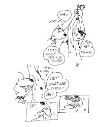 2023 anthro arm_grab armpit_fetish armpit_lick armpit_play armpit_sniffing armpit_stubble black_and_white blush bodily_fluids breasts canid canine canis collar collar_tag dialogue domestic_cat domestic_dog dreadlocks drooling duo english_text felid feline felis female female/female freckles gaydottiff grin hair half-closed_eyes hands_above_head licking mammal monochrome narrowed_eyes navel nipples nude open_mouth penny_(gaydottiff) raised_arm saliva sharp_teeth shelley_(gaydottiff) simple_background small_breasts smile sniffing snout speech_bubble sweat tattoo teeth text thought_bubble tongue white_background