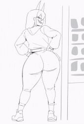 ass chainsaw_man female gif girl horns looking_at_viewer looking_back power_(chainsaw_man) video
