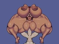 1boy 1futa 1futa1boy abs armpit_hair arms_up benkonroy big_ass big_breasts big_penis big_thighs cum futanari glasses gun hung hung_bottom hung_futa hyper larger_female male_on_futa muscular no_sound oc pubic_hair size_difference tagme video