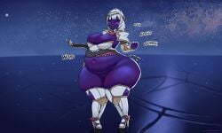 blueberry_inflation boobs inflation noelle_(genshin_impact) theastralpangolin