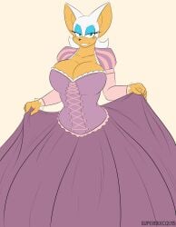 bat breasts dress female rouge_the_bat sonic_(series) superix