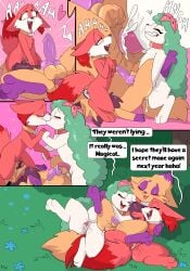 2026 absurd_res after_sex anal anal_penetration animal_genitalia animal_penis anus balls black_nose bodily_fluids canine_genitalia canine_penis cheek_tuft chip_(lightsoul) collar comic countershade_face countershade_fur countershading cuddling cum cum_in_ass cum_inside cum_splatter cunnilingus day dialogue erection eyes_closed facial_tuft fellatio female fennekin feral feral_on_feral feral_only fuf fur generation_4_pokemon generation_5_pokemon generation_6_pokemon genital_fluids genitals group group_sex half-closed_eyes half-erect hathor_(lightsoul) herm herm/female herm/male herm_penetrating herm_penetrating_male hi_res humanoid_genitalia humanoid_genitalia_on_feral humanoid_vulva humanoid_vulva_on_feral inner_ear_fluff intersex intersex/female intersex/male intersex_penetrating intersex_penetrating_male kissing knot land_forme_shaymin legendary_pokemon looking_at_another looking_at_partner lying lying_on_ground male male/female male_penetrated meadow_(lightsoul) narrowed_eyes nintendo on_back on_ground open_mouth open_smile oral outside penetration penile penile_penetration penis penis_in_ass plant pokemon pokemon_(species) quadruped red_body red_fur red_inner_ear_fluff saliva saliva_on_tongue saliva_string sex shaymin smile speech_bubble tan_body tan_fur teeth threesome tongue tongue_out trio tuft vaginal vaginal_fluids vaginal_fluids_on_face vulva white_body white_countershading white_fur zorua