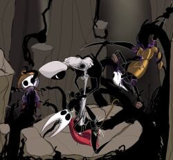 animal_humanoid arthropod arthropod_humanoid bad_end death dismemberment female forced gore group hi_res hollow_knight:_silksong hollow_knight_(franchise) hornet_(hollow_knight) humanoid lace_(hollow_knight:_silksong) male penetration rape sex shakra_(hollow_knight:_silksong) sherma_(hollow_knight:_silksong) snuff soemele team_cherry tentacle_penetration tentacles
