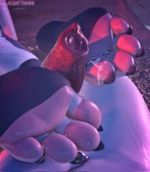 anthro duo female foot_fetish foot_focus galakziaftrdark hellaverse helluva_boss hi_res loona_(helluva_boss) male male/female