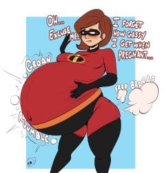 1girls alternate_version_available belly big_belly breasts brown_hair brown_hair_female brunette_female brunette_hair disney fart fart_cloud fart_fetish farting farts female female_focus female_only gassy gassy_female happy helen_parr hyper_belly large_breasts light-skinned_female light_skin mistrghost pregnant pregnant_belly pregnant_female solo solo_female solo_focus super_belly weight_gain weight_gain_female