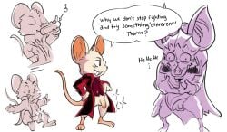 ambiguous_gender anthro clothed clothing duo english_text female female/female gender_transformation genitals intersex intersex/female intersex/intersex intersex/male male male/female male/male mammal mina_(mina_the_hollower) mina_the_hollower mouse murid murine no_underwear nude pantsless penis rat rocky_racum rodent romantic romantic_couple sex text transformation yacht_club_games