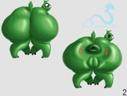 absurd_res anus big_anus big_butt butt creeper_(minecraft) duo female genitals hi_res huge_anus huge_butt hyper hyper_anus hyper_butt hyper_genitalia hyper_vulva male male/female mega_slime microsoft minecraft mojang xbox_game_studios