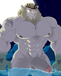 adventure_time anthro cartoon_network full_moon furry furry_only male male_focus male_only miguel_okami monster moon muscular no_humans nude penis solo vampire vampire_king