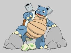 1girls 2017 belly big_belly birth blastoise causationcorrelation clitoris digital_media_(artwork) egg egg_laying female legs_up nintendo on_one_leg outside pokémon_(species) pokemon pregnant pussy rock scalie solo standing text vaginal_stretching video_games