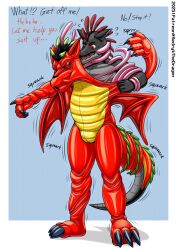 american_dragon:_jake_long bound clothing disney dragon encasement european_mythology handwear hi_res latex latex_clothing male mitten_hands mittens mythological_creature mythological_scalie mythology scalie struggling suit_transformation takeover transformation western_dragon
