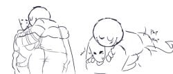detect_(artist) dozer_(grace) gay grace_(roblox) mime_(grace) roblox sex_under_blanket simple_drawing uncolored