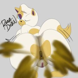 1:1 2025 adventure_time all_fours anthro anus big_breasts big_butt black_eyebrows black_nose blonde_pubes blue_eyes breasts brown_anus brown_fart_cloud butt butt_jiggle cake_the_cat cartoon_network clitoris dipstick_tail domestic_cat eyebrows fangs fart fart_cloud fart_fetish farting_at_viewer felid feline felis female female_anthro female_farting fur genitals grey_background hairy_vulva hi_res humanoid_genitalia humanoid_vulva jiggling looking_at_viewer looking_back looking_back_at_viewer mammal markings mouth_closed multicolored_body multicolored_fur nude nude_anthro nude_female one_eye_closed one_eye_half-closed pink_clitoris pink_vulva pubes pupils purple_eyelids purple_inner_ear rear_view ronindraw signature simple_background slit_pupils snout solo tail tail_markings teeth two_tone_body two_tone_fur two_tone_tail vulva white_body white_fur white_tail yellow_body yellow_ears yellow_fur yellow_tail yellow_tail_tip