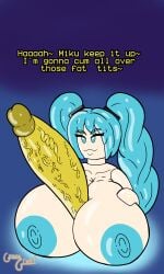 1boy 1boy1girl 1girls 2d big_breasts big_penis blue_eyes blue_hair blue_nipples breasts_on_penis dialogue english_text guavagrunt hatsune_miku huge_breasts huge_cock lego meme nude nude_female paizuri penis_between_breasts plastic shitpost simple_background smile speech straight text titjob toy twintails veiny_penis vocaloid yellow_penis