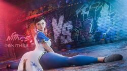 3d bubble_ass bubble_butt chun-li dat_ass huge_ass looking_at_viewer nithes paag splits street_fighter street_fighter_6