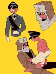 countryhumans gay_sex holding male/male naked nazi_germany_(countryhumans) soviet_union_(countryhumans) third_reich_(countryhumans) yaoi