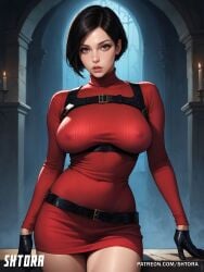 ada_wong ai_generated ass big_ass big_breasts breasts capcom curvaceous curvy curvy_female curvy_figure female female_only muscular muscular_female resident_evil resident_evil_4 resident_evil_4_remake shtora thick_thighs