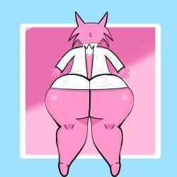 anthro big_butt choo-choo_(top_cat) female huge_ass jellystone_(hbo_max) pink_body solo_female thick_thighs top_cat_(series)