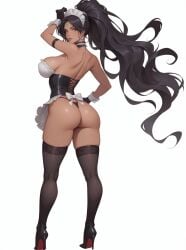 1girls ai_generated big_ass big_breasts big_butt black_hair black_hair_female breast_focus butt_focus chest_focus dark-skinned_female dark_skin ear_piercing ear_piercings ear_ring ear_rings earring earrings female female_focus forehead_gem forehead_jewel french_maid french_maid_nidalee gem_on_forehead hi_res high_heels high_res high_resolution highres jewel_on_forehead large_breasts league_of_legends long_hair long_hair_female looking_at_viewer maid maid_apron maid_headdress maid_stockings nidalee ponytail ponytail_female revealing revealing_clothes revealing_clothing revealing_dress revealing_outfit riot_games shiny shiny_ass shiny_breasts simple_background skimpy skimpy_clothes skimpy_dress skimpy_outfit skimpy_panties skimpy_uniform solo solo_focus the_grind_series white_background yellow_eyes yellow_eyes_female